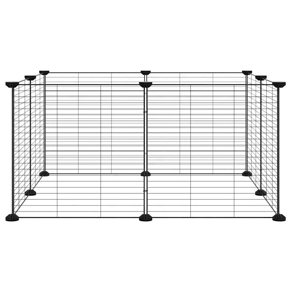 Vidaxl PETS Gabbia con 8 pannelli 35x35 cm Black