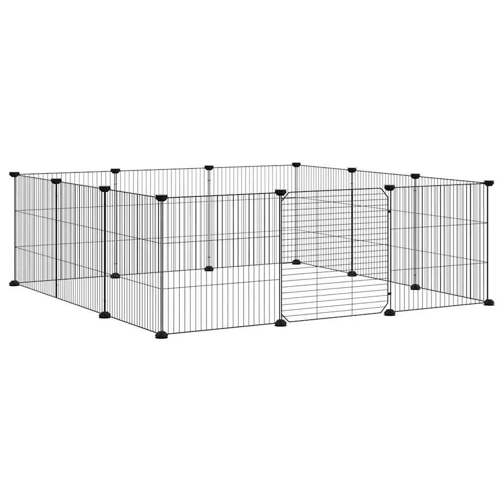 Vidaxl Pets Cage con puerta 12 paneles 35x35 cm de acero negro
