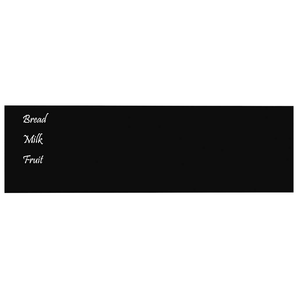 Scheda magnetica Vidaxl per il muro 100x30 cm vetro indurito nero