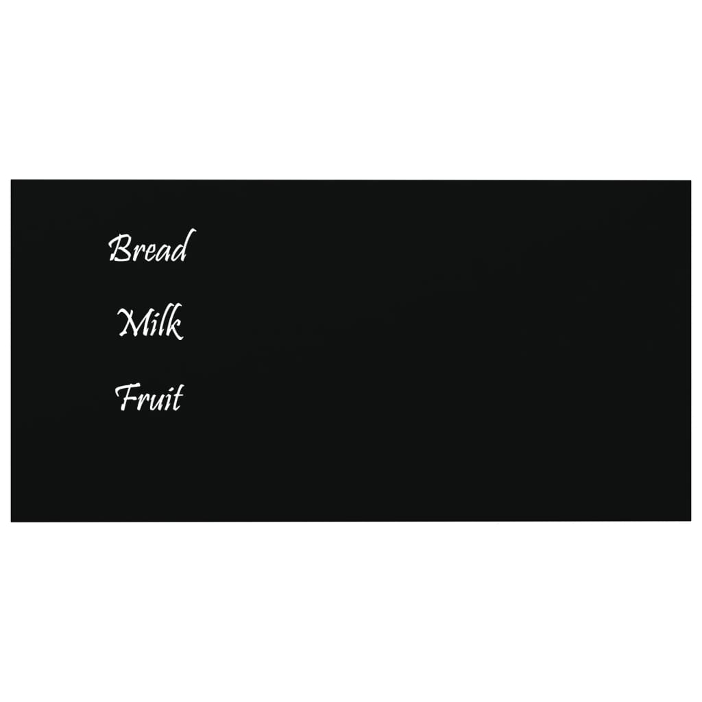 Tablero magnético Vidaxl para la pared 40x20 cm de vidrio endurecido negro