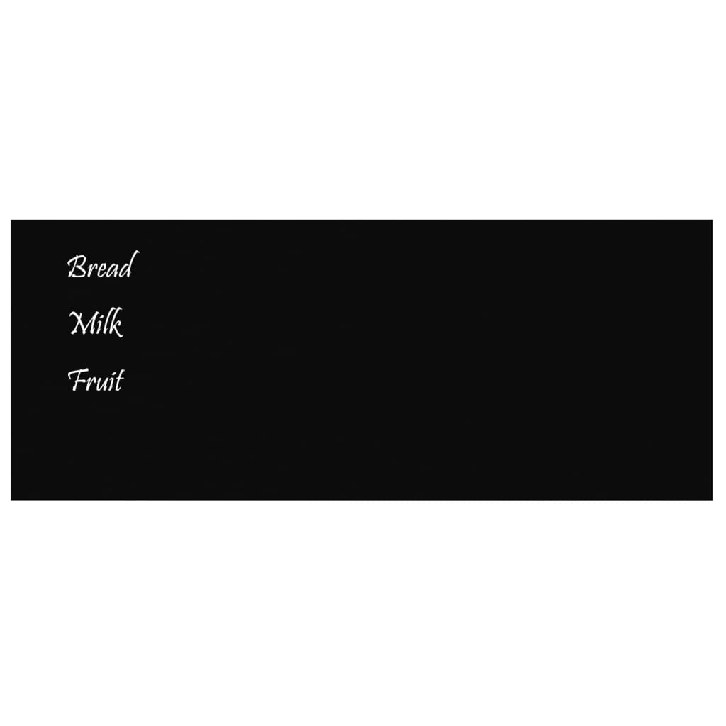 Tablero magnético Vidaxl para la pared de 100x40 cm Termin Glass Negro