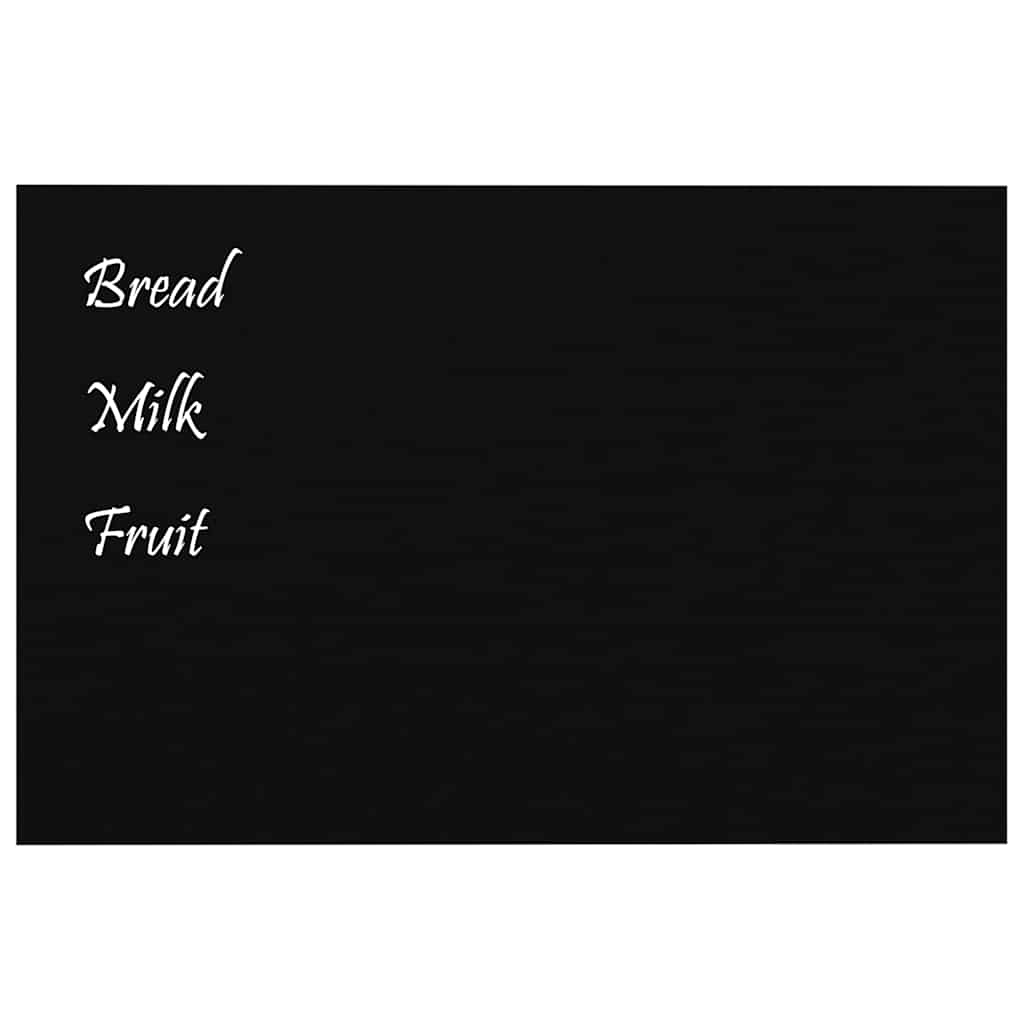 Vidaxx pizarra magnética de pared 60x40 cm vidrio templado negro