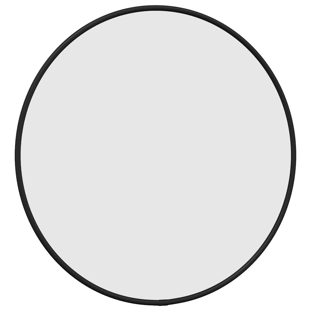 Vidaxl Specchio da parete Round Ø40 cm nero