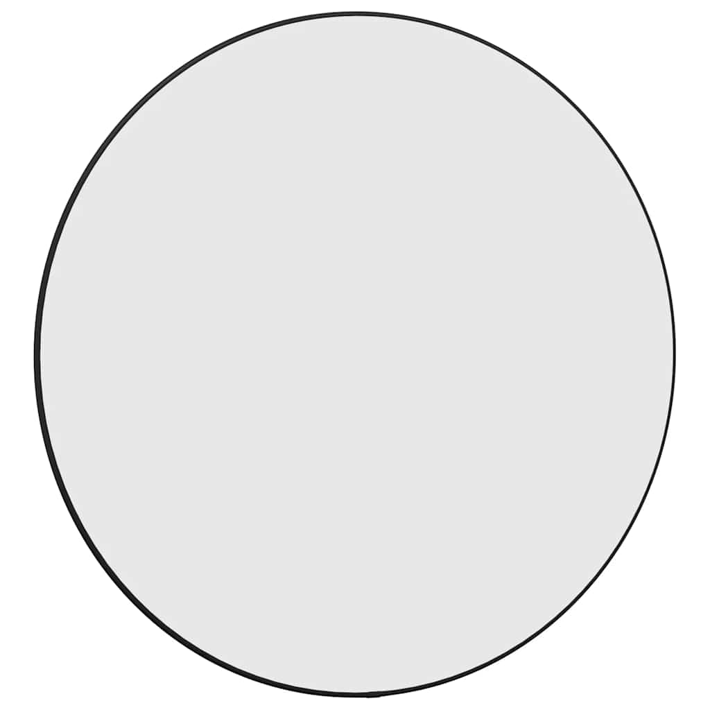 Vidaxl Specchio da parete Round Ø60 cm nero