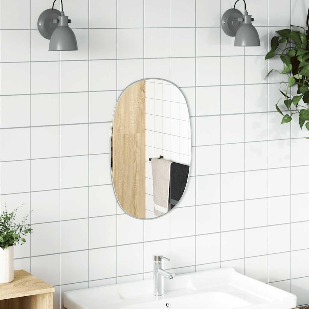Specchio da parete Vidaxl 50x35 cm di colore argento