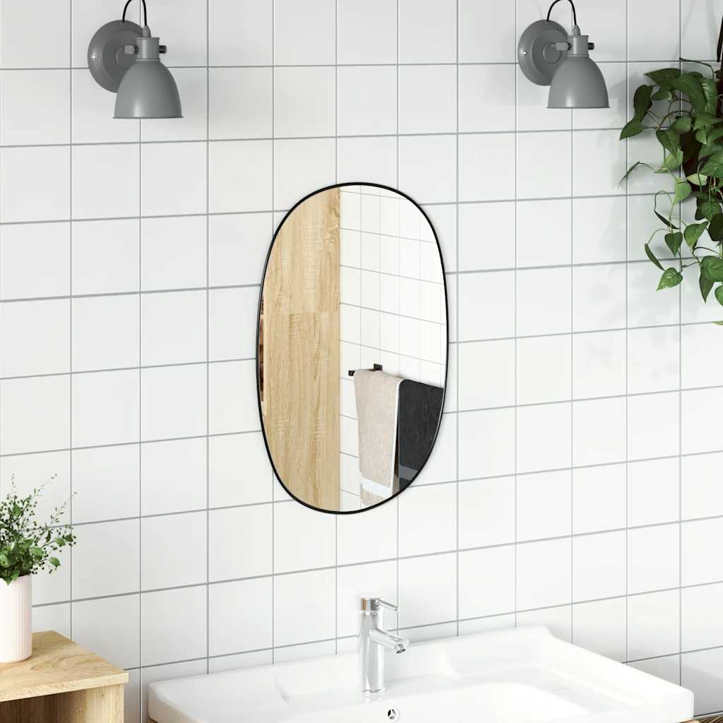 Espejo de pared de Vidaxl 50x35 cm negro