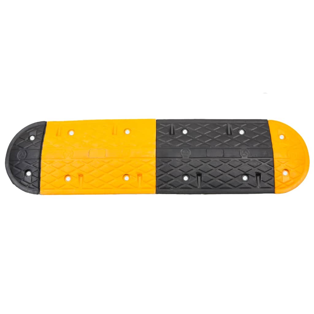 Vidaxl Speed Bump 129x32.5x4 Giallo in gomma e nero