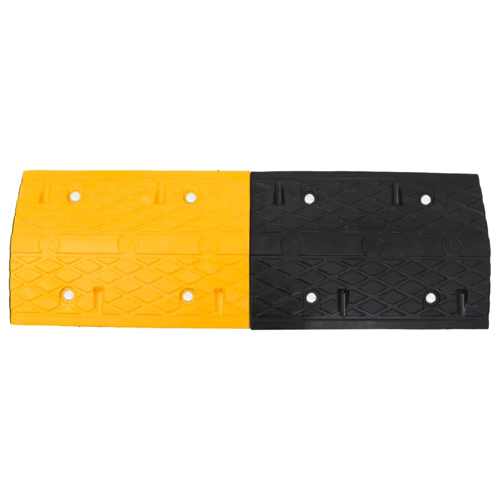Soglia di velocità Vidaxl 97x32.5x4 Giallo in gomma e nero