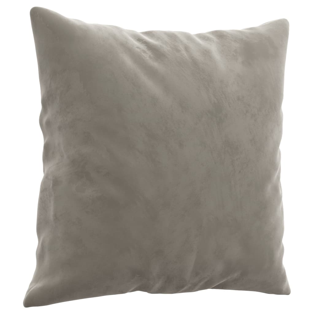Cuscini decorativi Vidaxl 2 St 40x40 cm Grigio chiaro di velluto