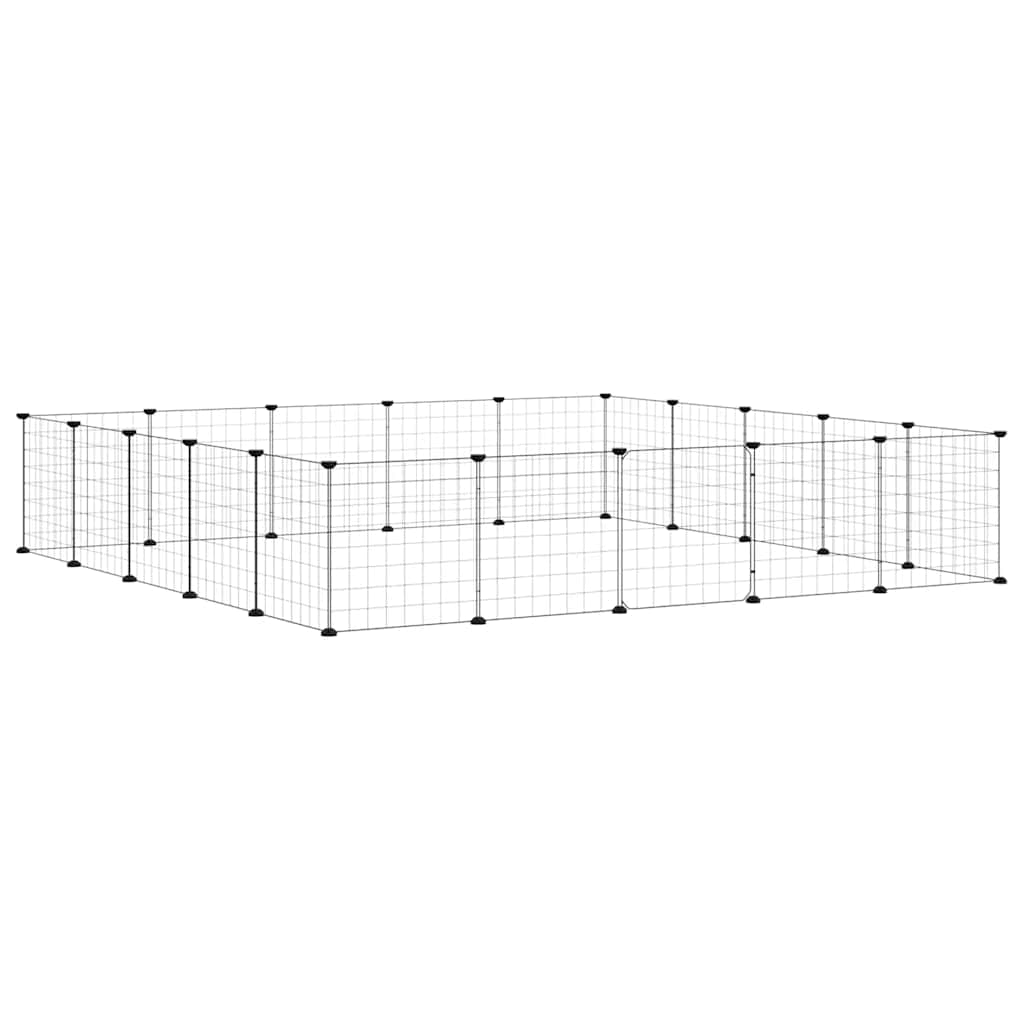 Vidaxl Pets Cage con puerta 20 paneles 35x35 cm de acero negro