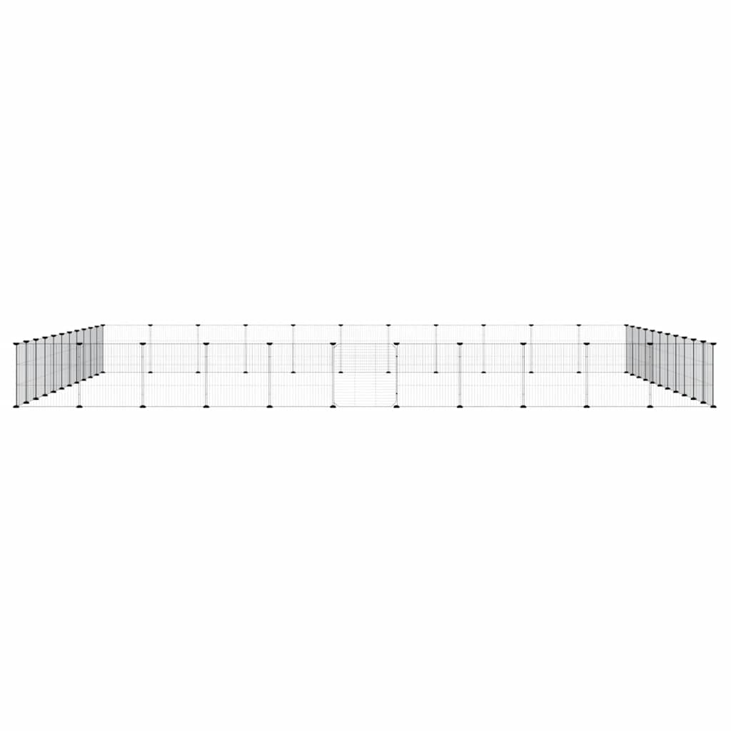 Vidaxl Pets Cage con puerta 44 paneles 35x35 cm de acero negro