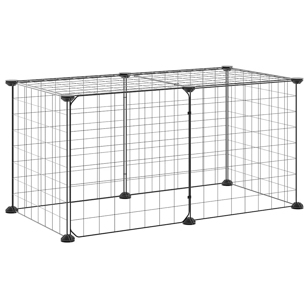 Vidaxl PETS Gabbia con porta 8 pannelli 35x35 cm Black