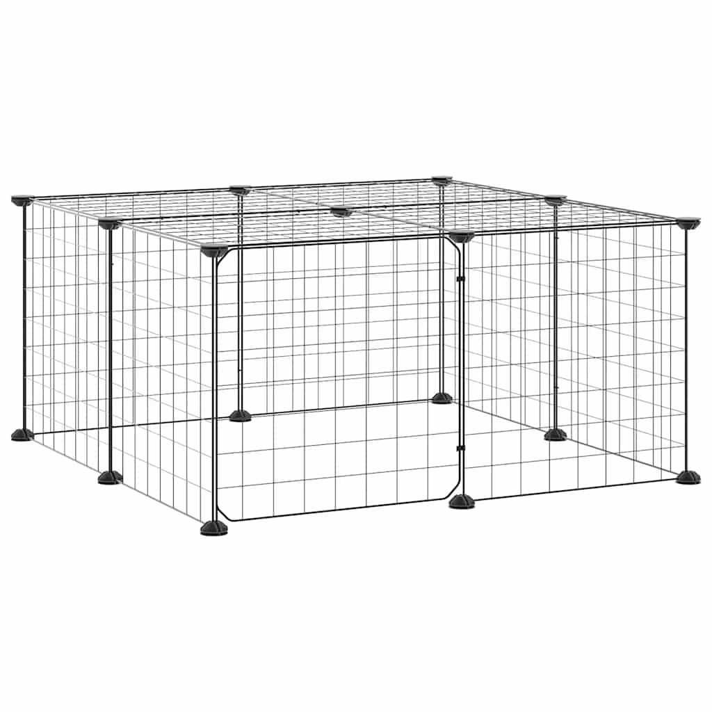 Vidaxl Pets Cage con puerta 12 paneles 35x35 cm de acero negro