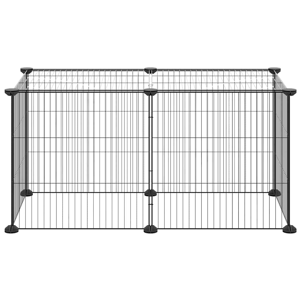 Vidaxl PETS Gabbia con 8 pannelli 35x35 cm Black