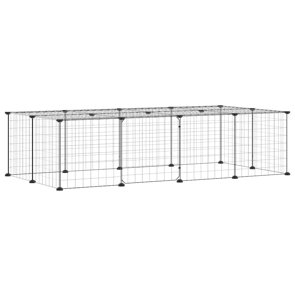 Vidaxl Pets Cage con puerta 20 paneles 35x35 cm de acero negro