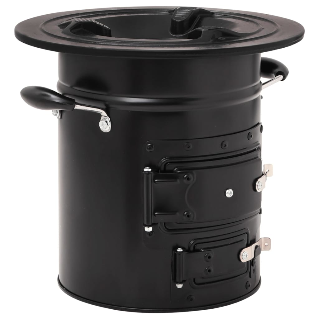 Vidaxl Camping Wood Forte 50x33.5x30,5 cm in acciaio nero