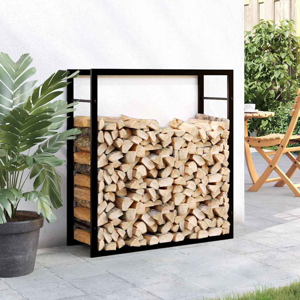 Chimenea de Vidaxl 80x28x86 cm de acero Mattzwart