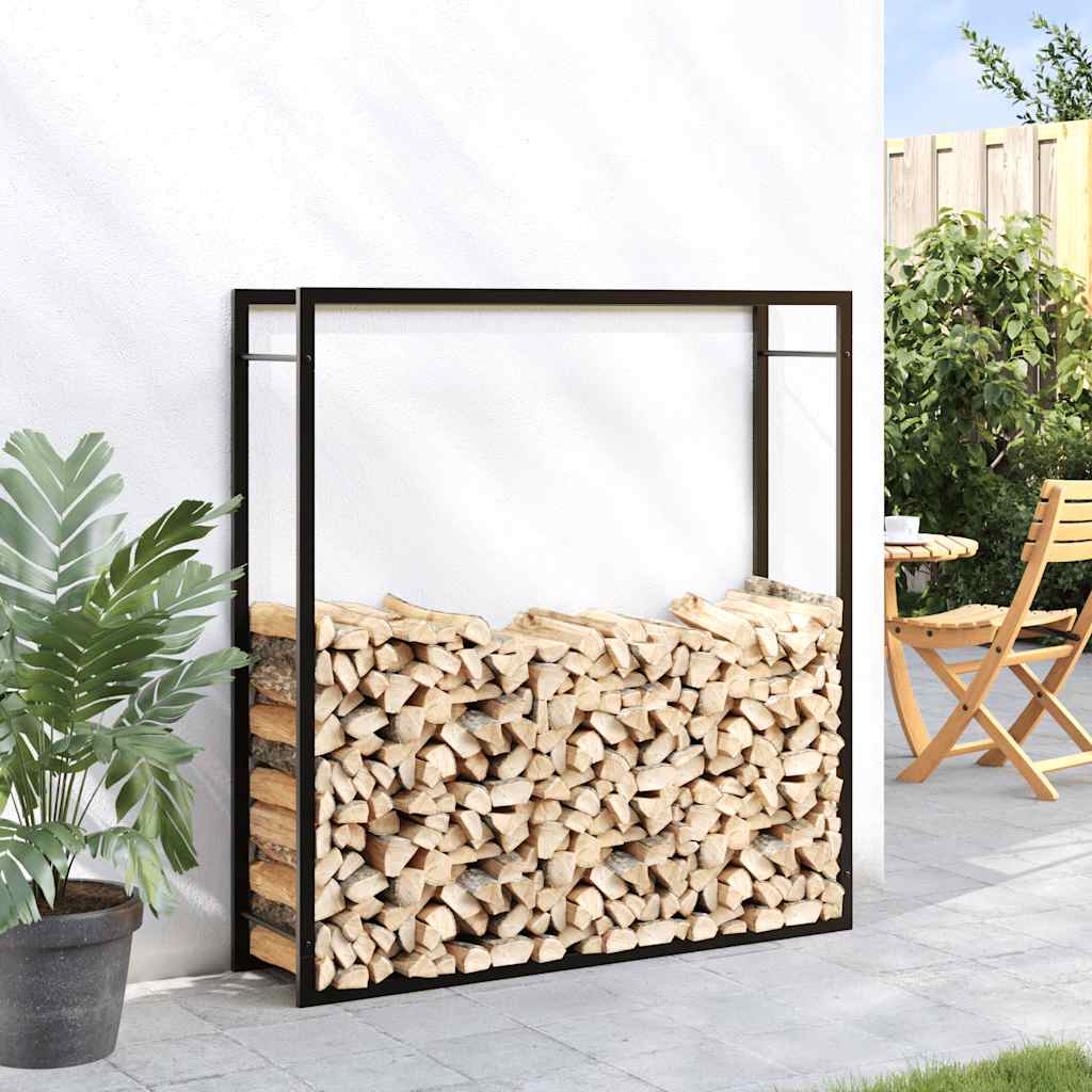 Chimenea de Vidaxl 110x28x116 cm de acero mate negro