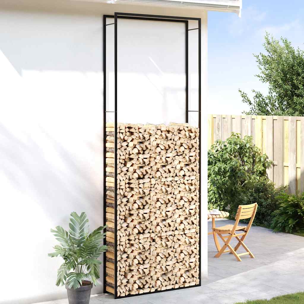 Chimenea de Vidaxl 110x28x312 cm de acero mate negro