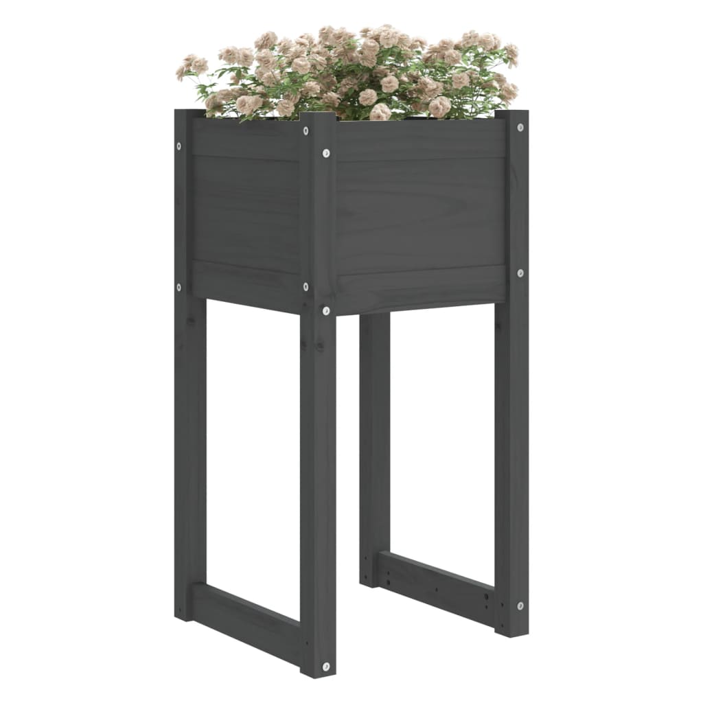 Vidaxl Planning Box 40x40x81 cm Solid Pine Gray