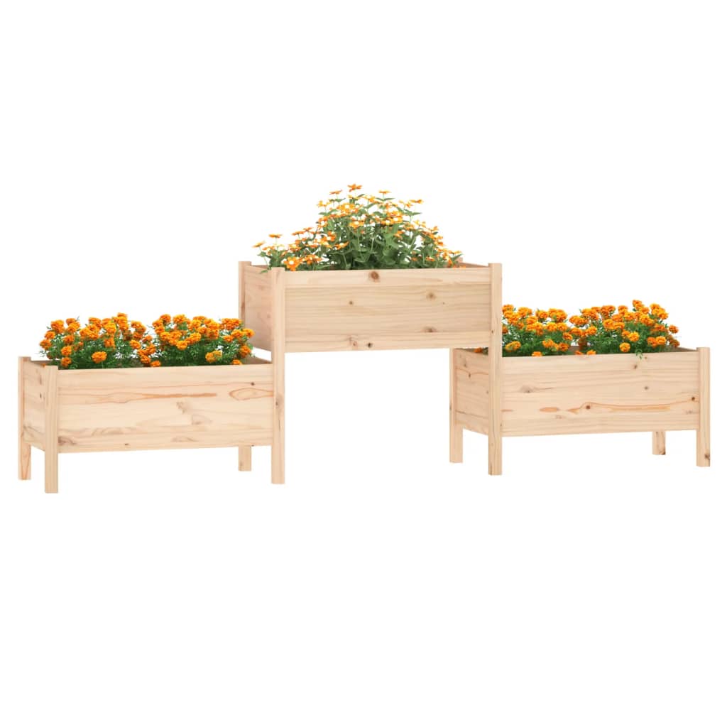 Vidaxl Planning Box 245.5x44x75 cm de pino sólido