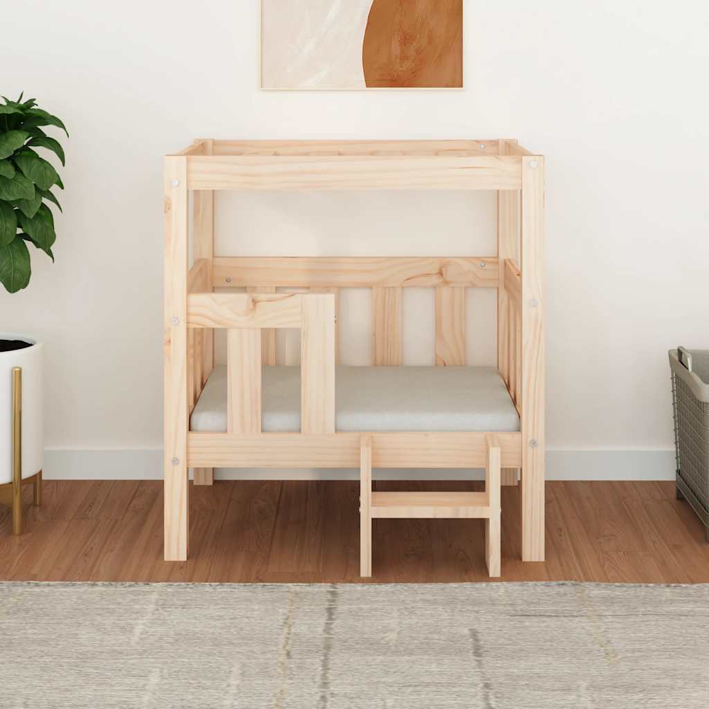 Vidaxl Dog Basket 65.5x43x70 cm Pino solido
