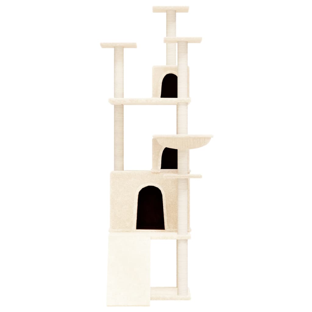 Vidaxl Cat Furniture con graffi di sisal a 175 cm crema