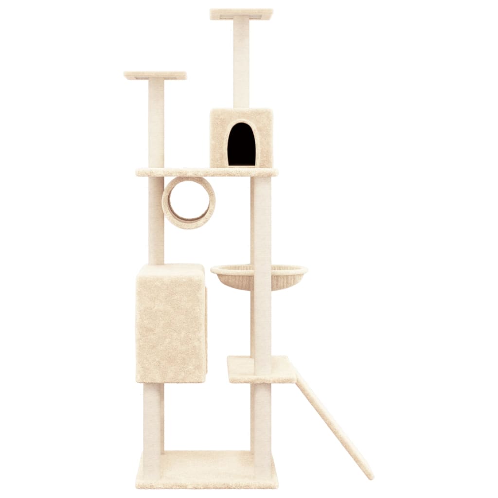 Vidaxl Cat Furniture con graffi di sisal a 168 cm crema
