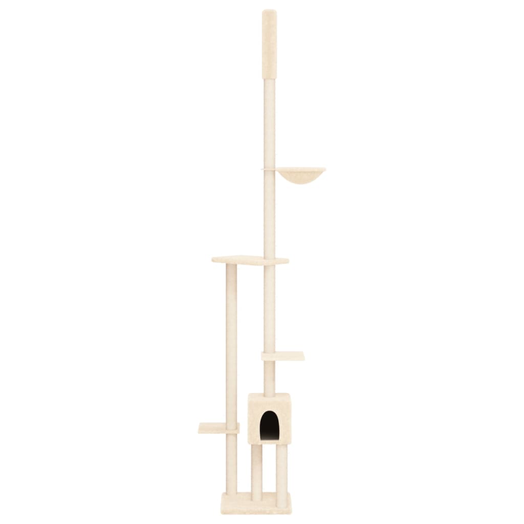 Vidaxl Cat Muebles de piso a techo 258.5-284.5 cm de color crema
