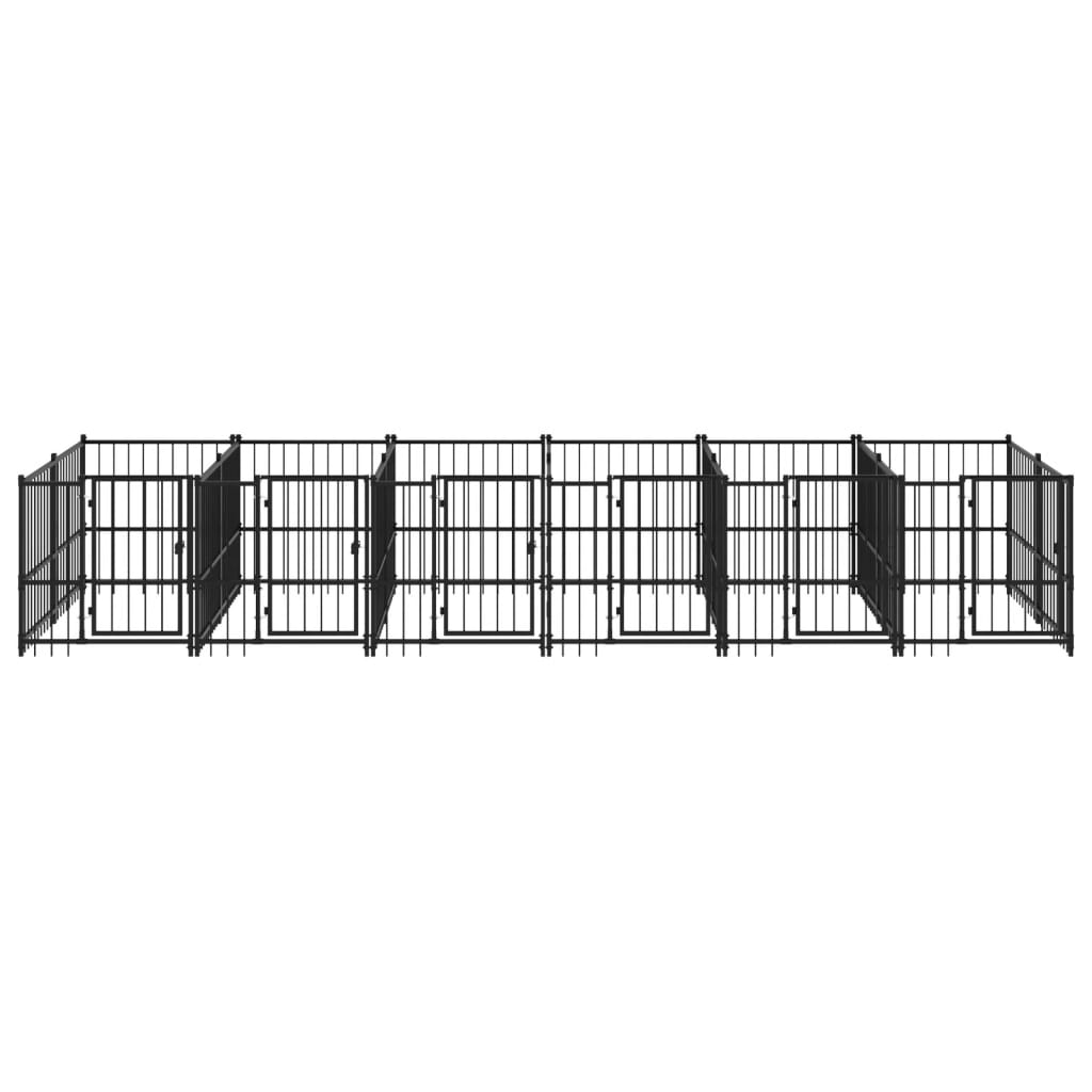 Vidaxl Dog Kennel per l'esterno di 11,26 m² acciaio