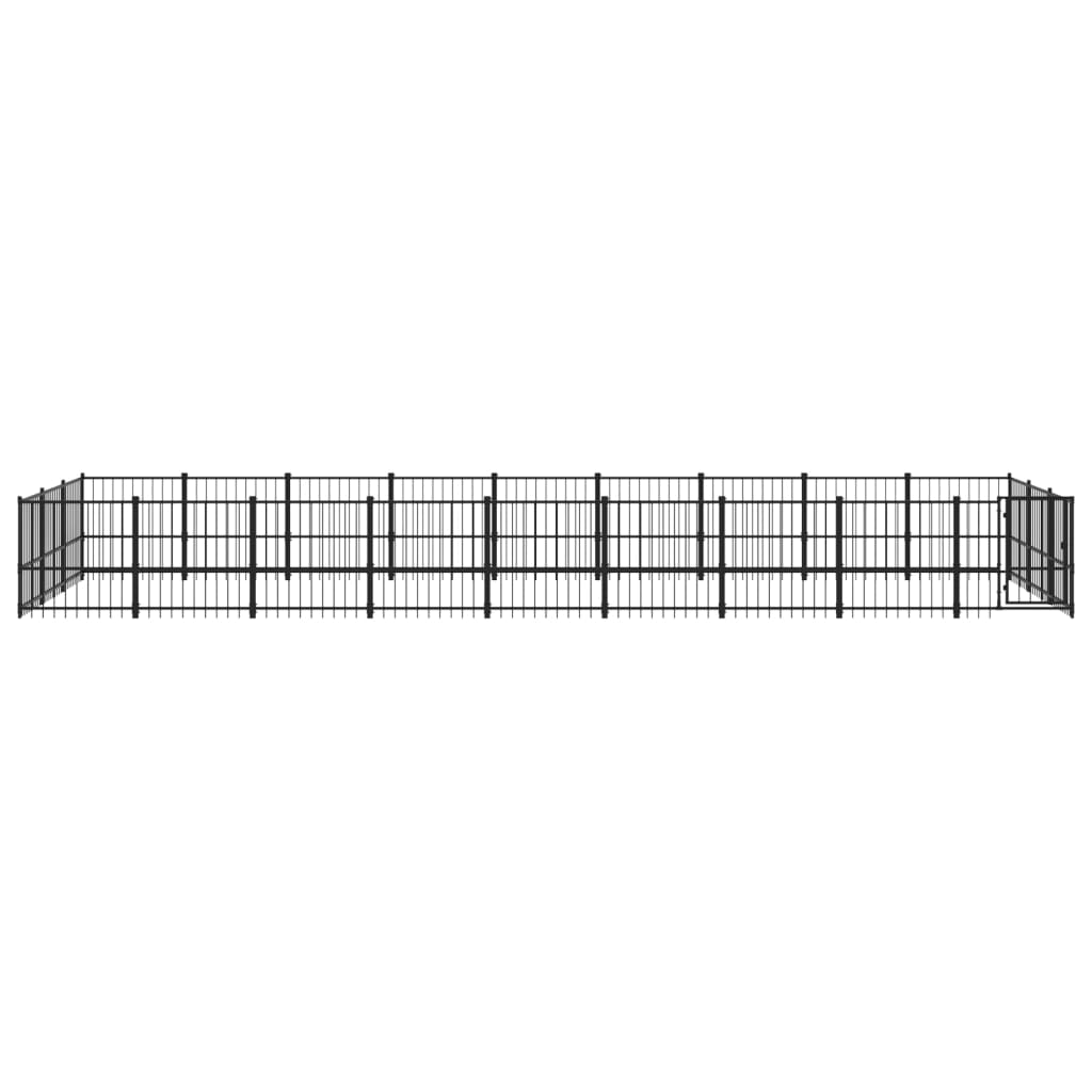 Perrera de perros Vidaxl para acero exterior de 25.4 m²