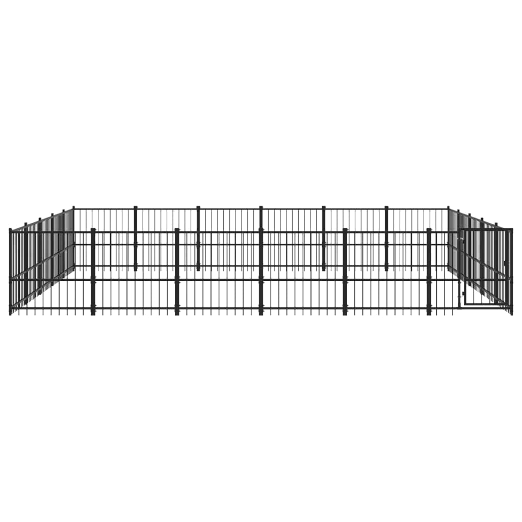 Vidaxl Dog Kennel per l'esterno di 28,23 m² acciaio