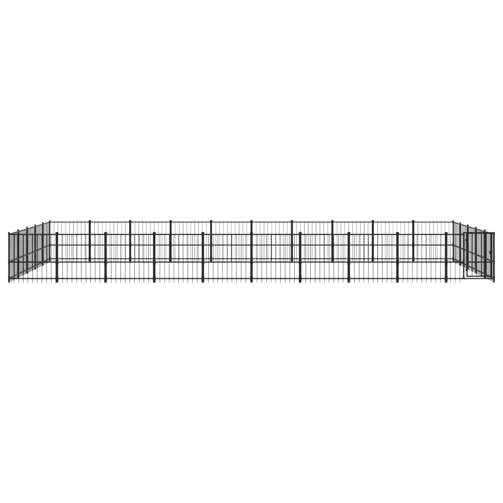 Vidaxl Dog Kennel per 47,05 m² acciaio