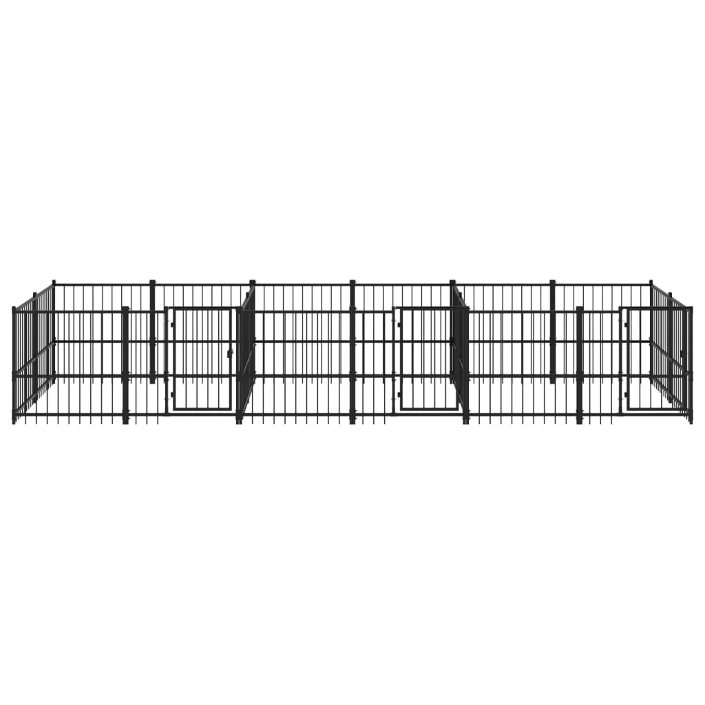 Perrera de perros Vidaxl para acero de 11.26 m²