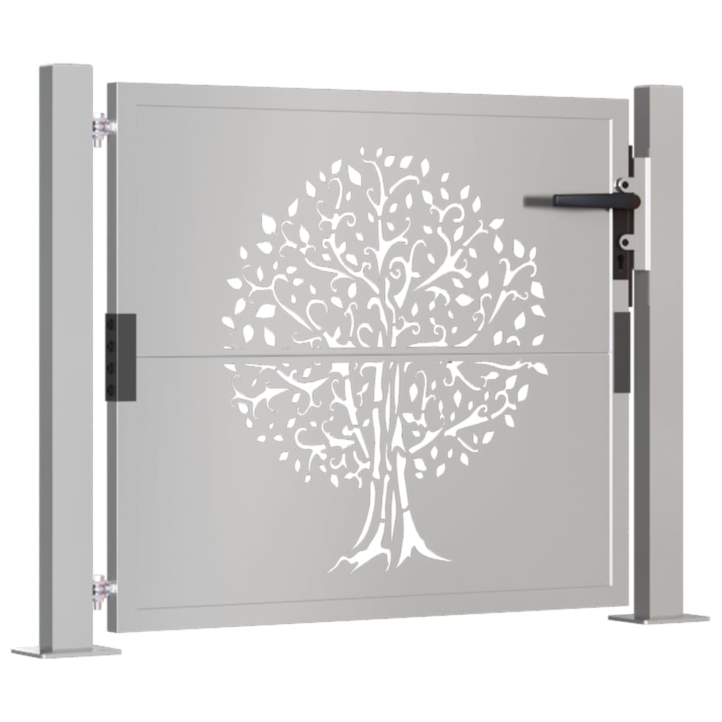 Vidaxl Poort 105x80 cm Design dell'albero Cortenstaal