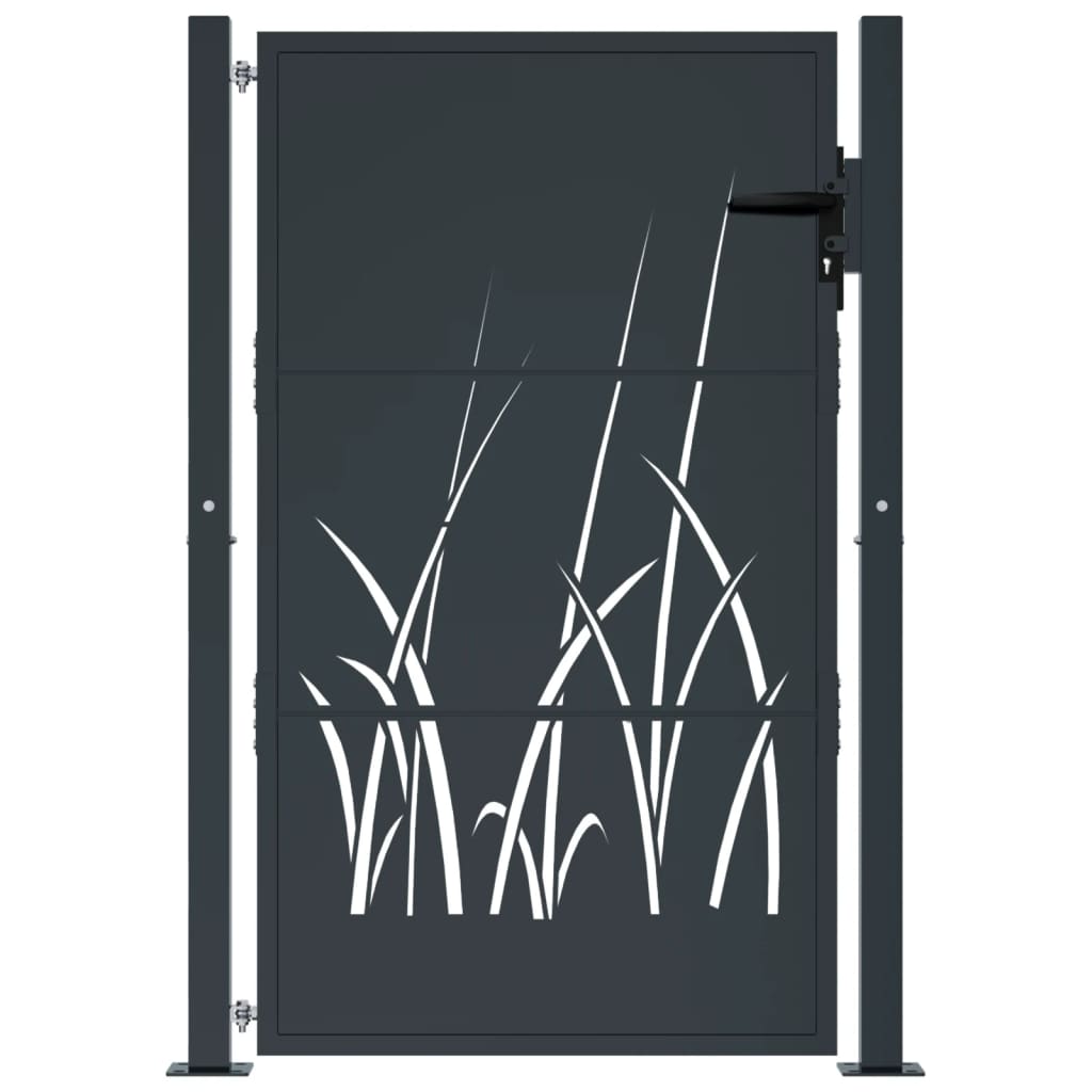 Puerto Vidaxl 105x155 cm con diseño de acero de diseño de hierba con antracita