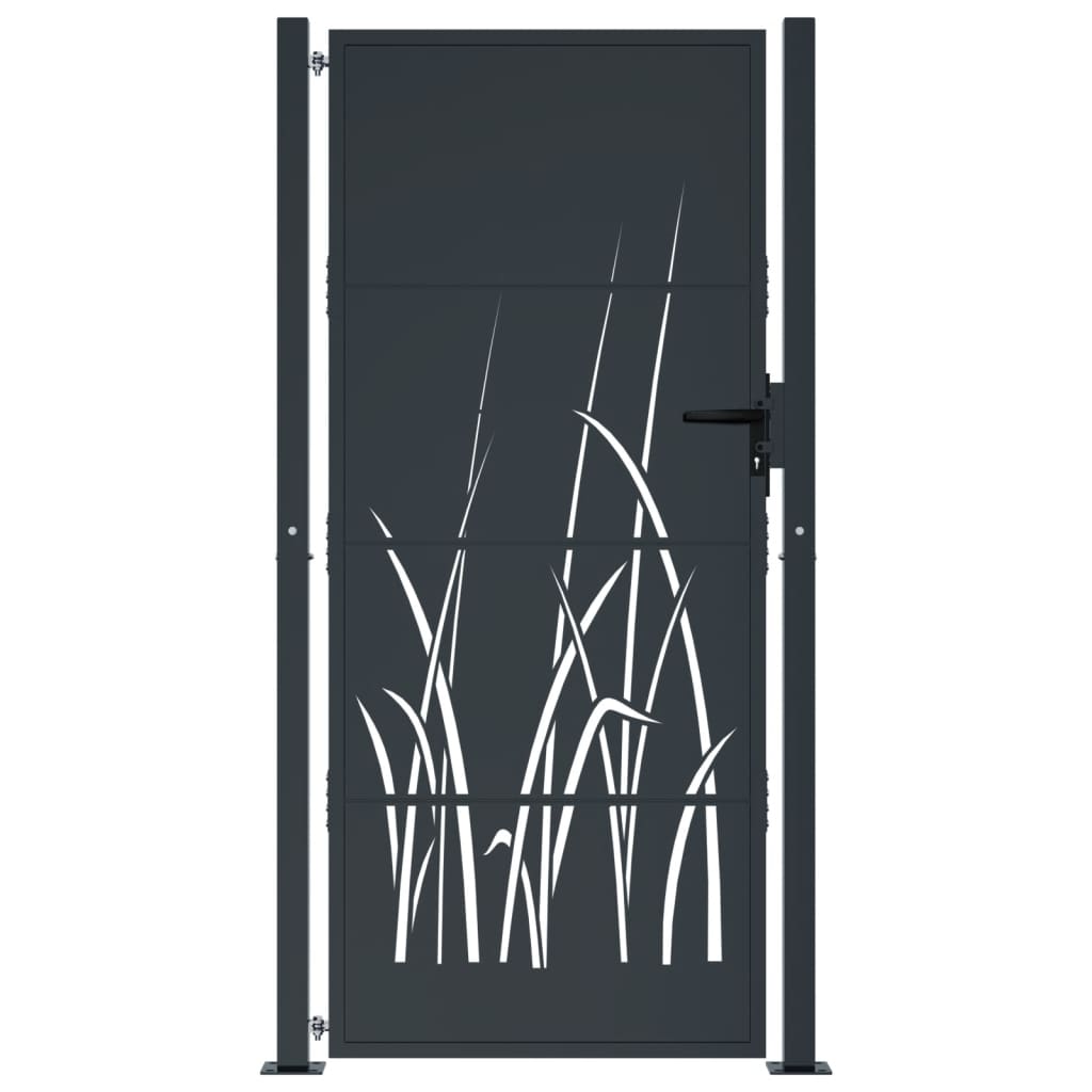 Puerto Vidaxl 105x205 cm con diseño de acero de diseño de hierba con antracita