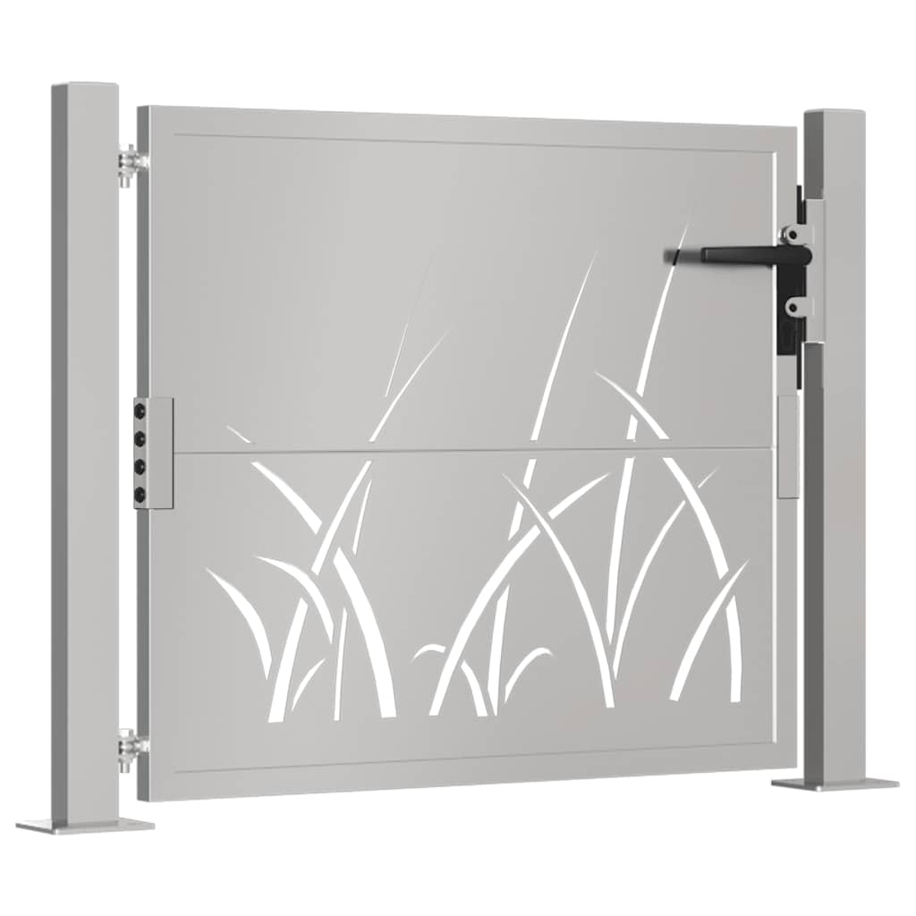 Vidaxl poort grasontwerp 100x75 cm cortenstaal