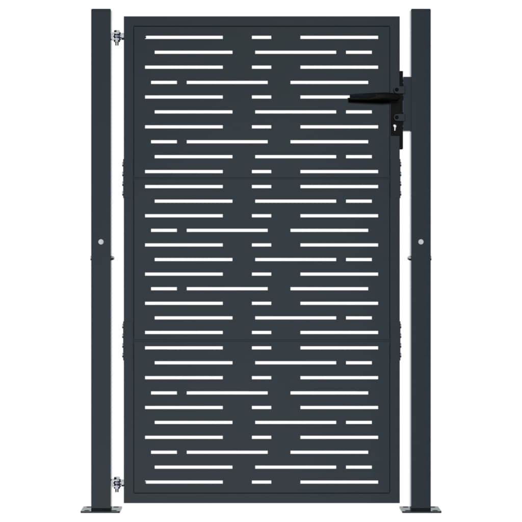 Vidaxl poort 100x125 cm met vierkant staal antracietkleurig