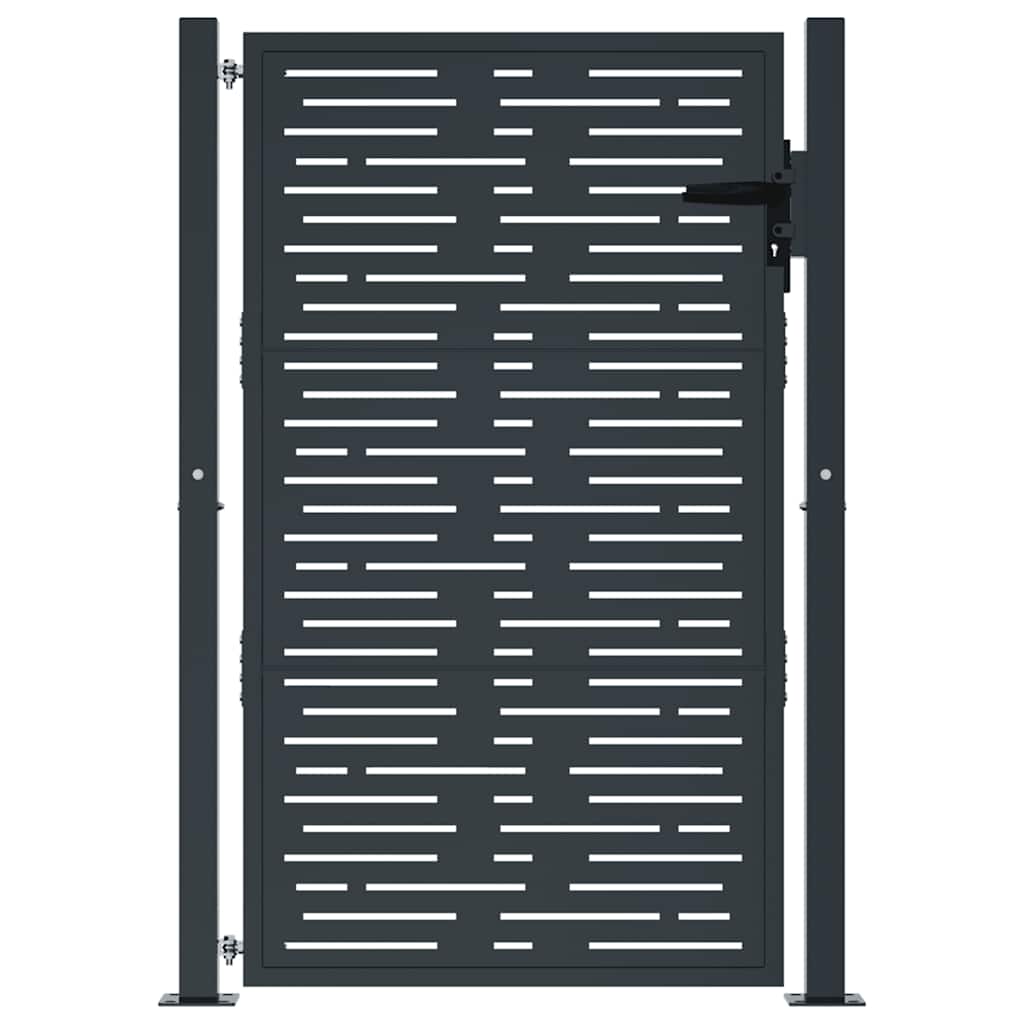 Vidaxl poort 100x150 cm met vierkant staal antracietkleurig