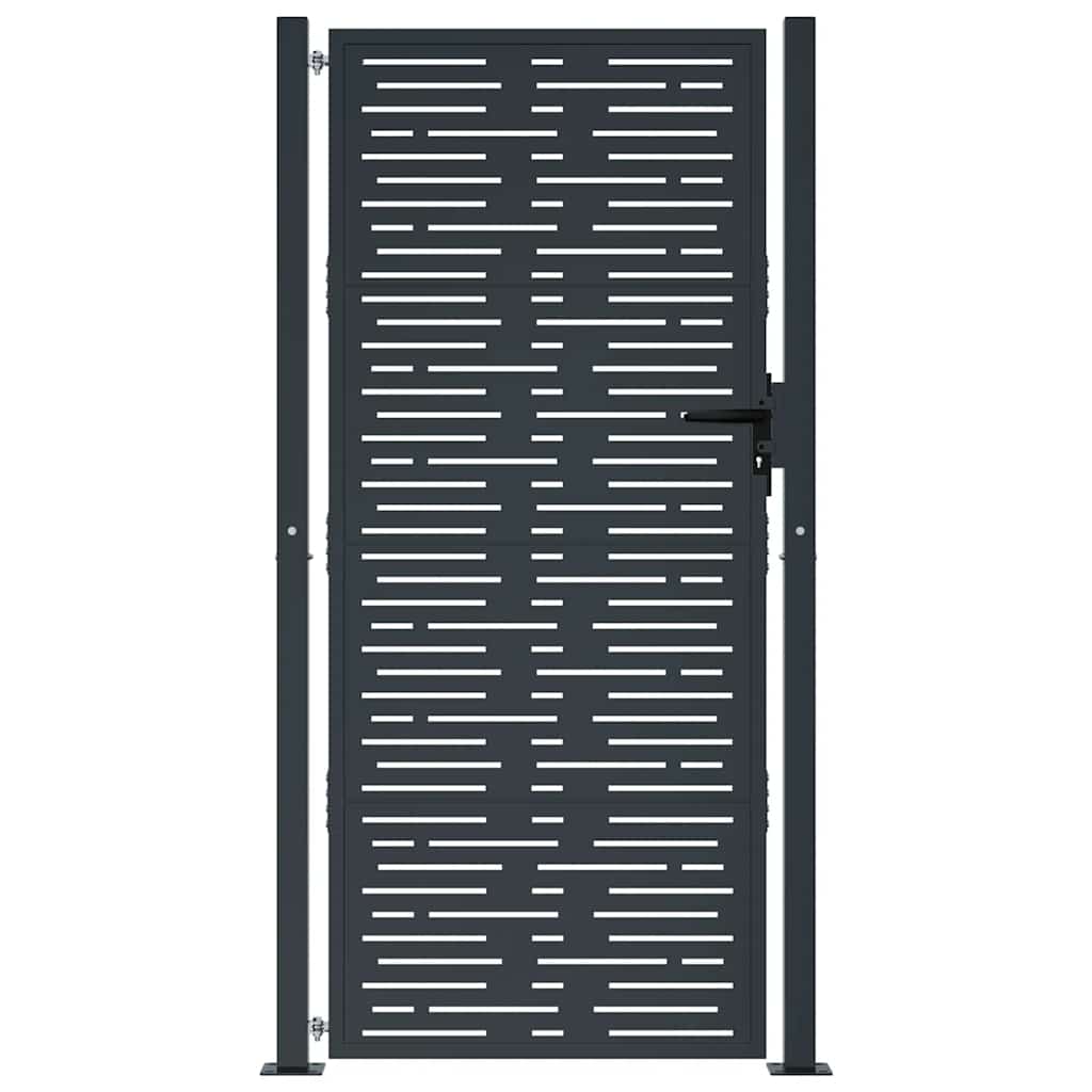 Vidaxl poort 100x175 cm met vierkant staal antracietkleurig