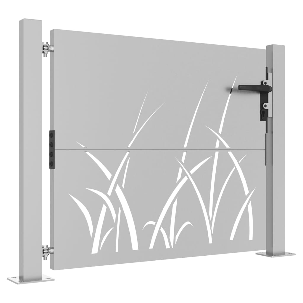 Vidaxl Poort 105x105 cm Design di erba Cortenstaal