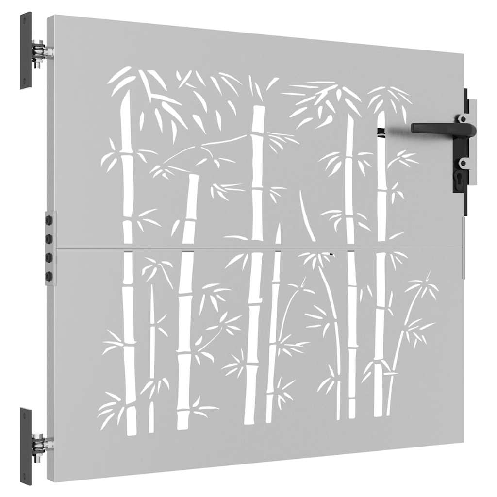 Vidaxl Poort 85x75 cm Design de bambú Cortenstaal