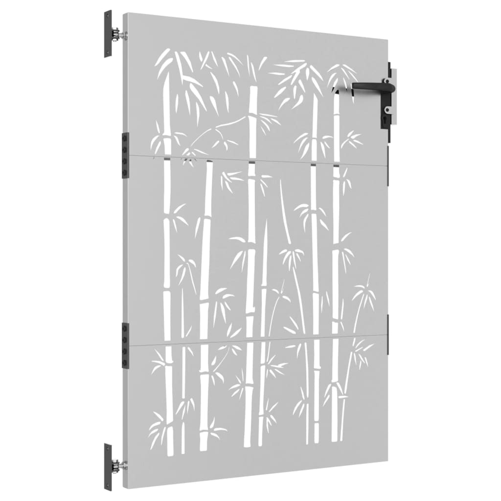 Vidaxl Poort 85x125 cm Design di bambù Cortenstaal