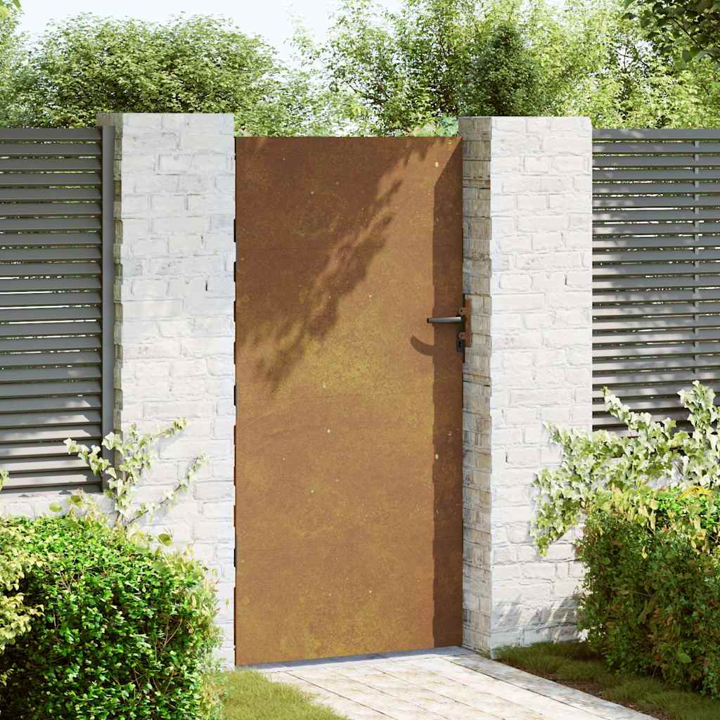 Puerta vidaxxl 85x175 cm acero corten