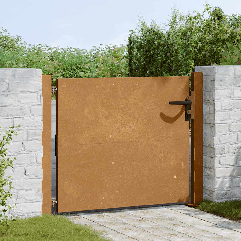 Puerta vidaxxl 100x100 cm acero corten