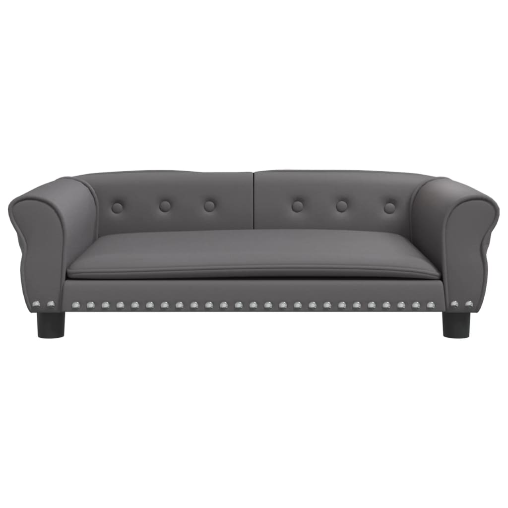 Canasta de perros de Vidaxl 95x55x30 cm de cuero artificial gris