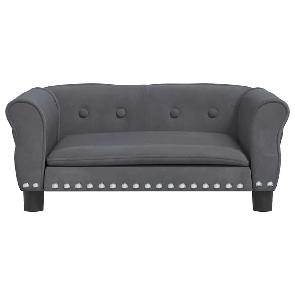Vidaxl hondenmand 70x45x30 cm fluweel donkergrijs