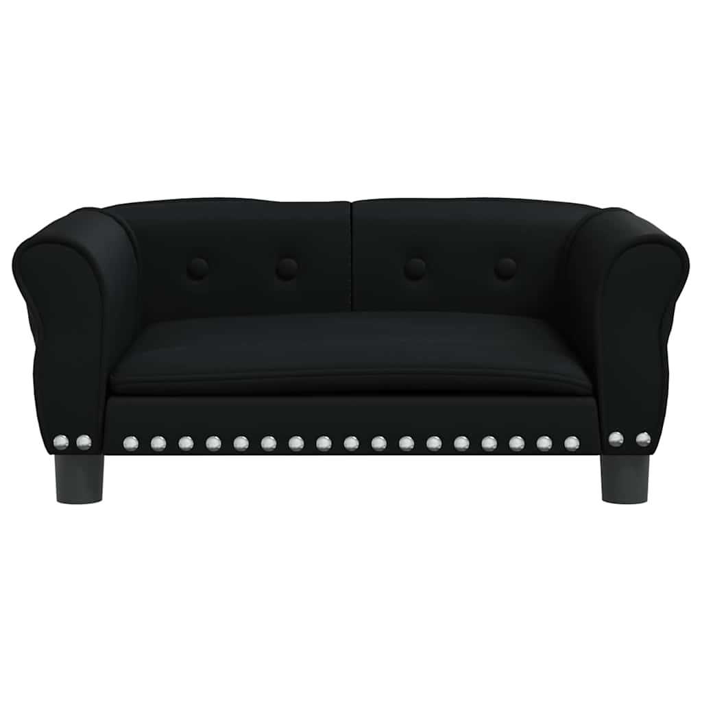 Canasta de perros de Vidaxl 70x45x30 cm de cuero artificial negro