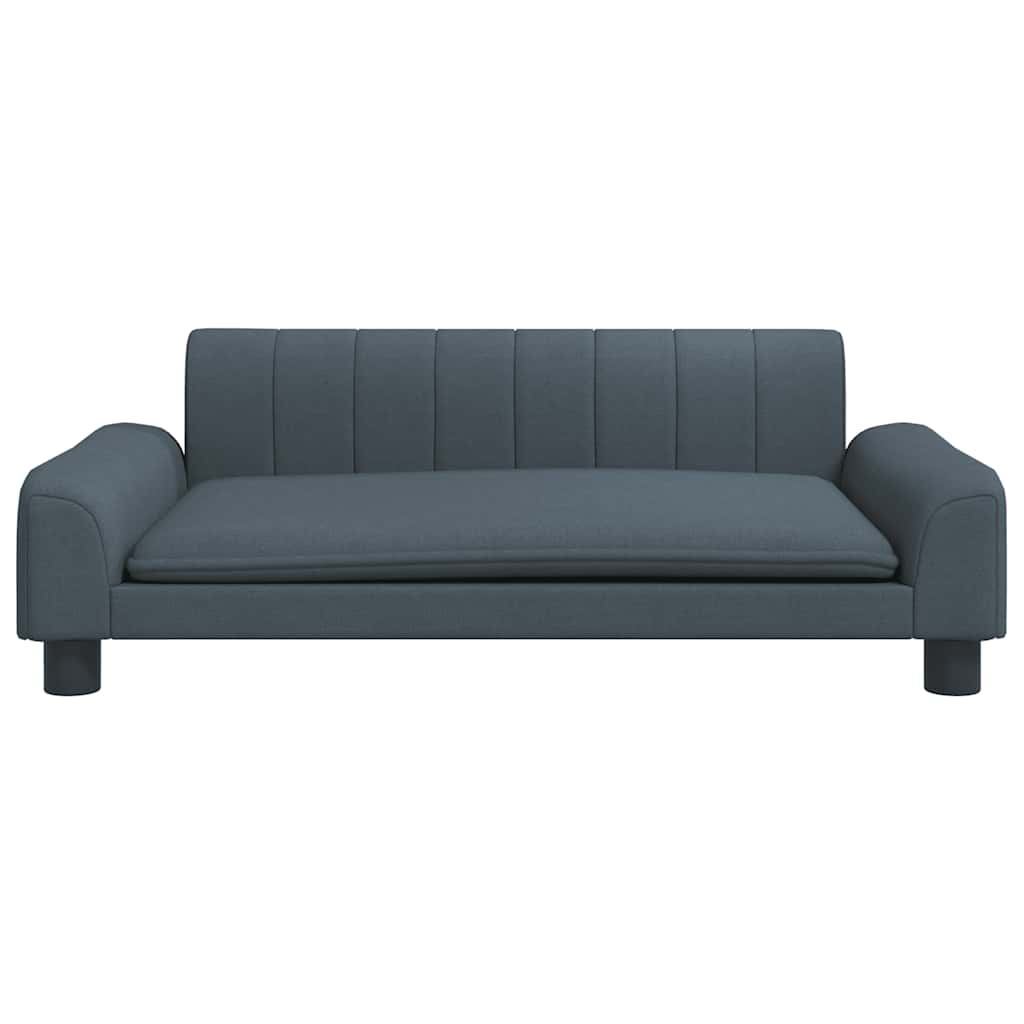 Cesta de perros Vidaxl 90x53x30 cm de tela oscura gris